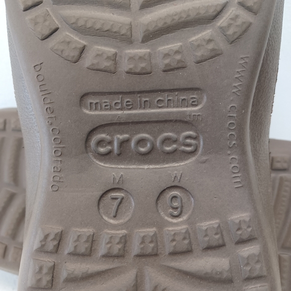 Crocs Athens Flip Flops Slip On Sandals Light Blue & Brown - Women’s 9 - Picture 4 of 6